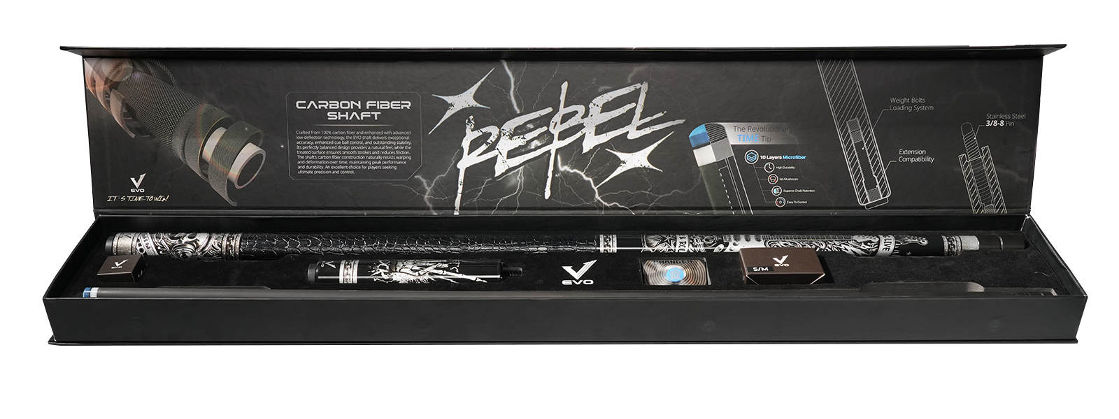 EVO REBEL MAXBING EDITION - BLACK LEATHER WRAP - Combo Open D6
