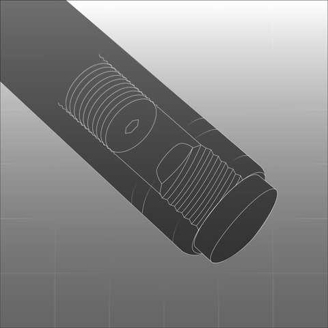 EVO CAMO POOL CUE - VIPER - SYNTHETIC LEATHER WRAP - Middle Butt Image
