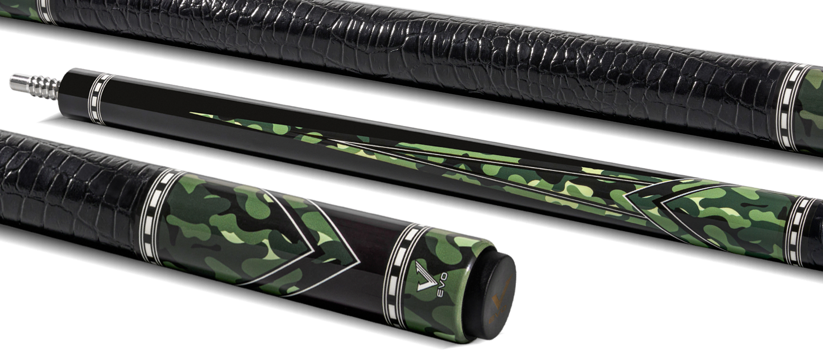 EVO RECON POOL CUE - VIPER - LEATHER WRAP - Desktop Image