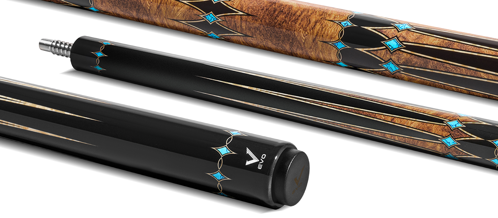 EVO CRYSTAL POOL CUE - EMBER VEIN - Desktop Image