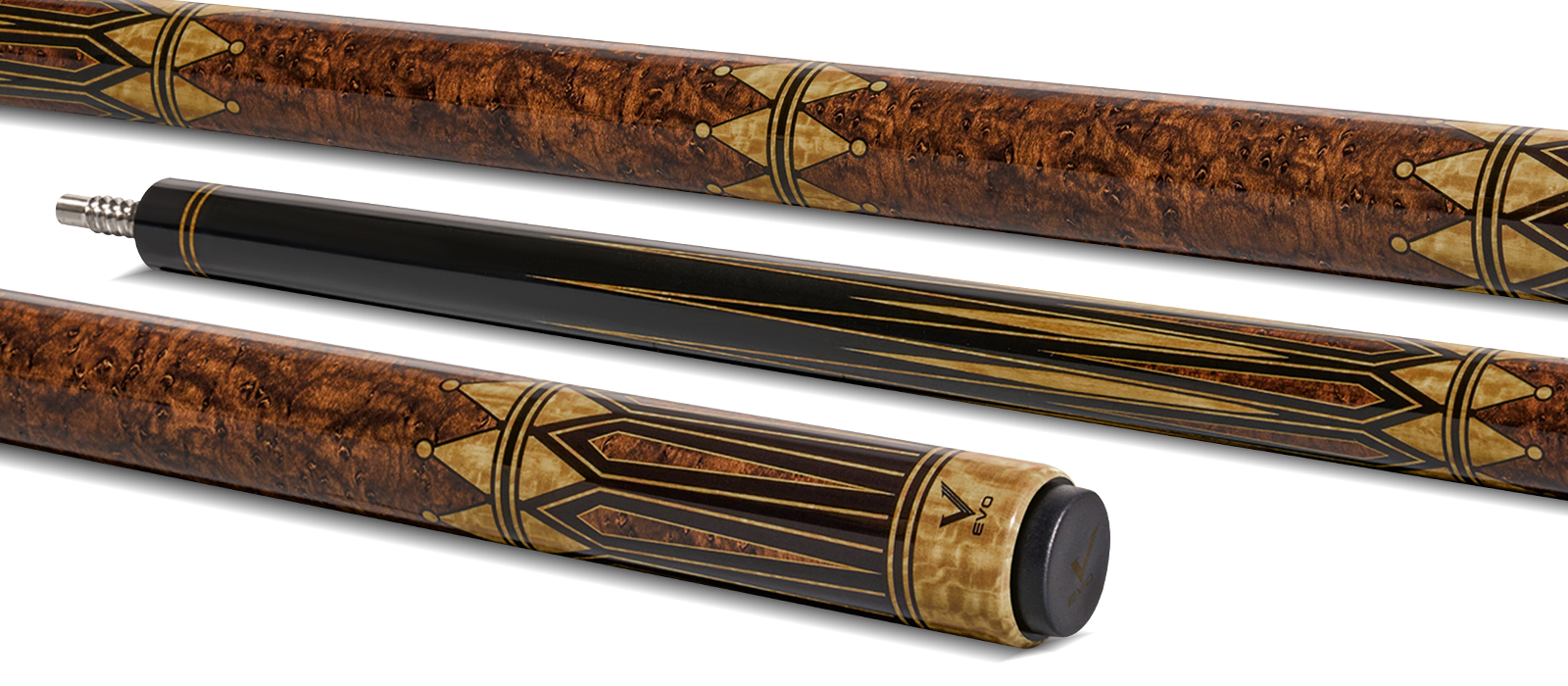 EVO CRYSTAL POOL CUE - UMBER CREST - Desktop Image