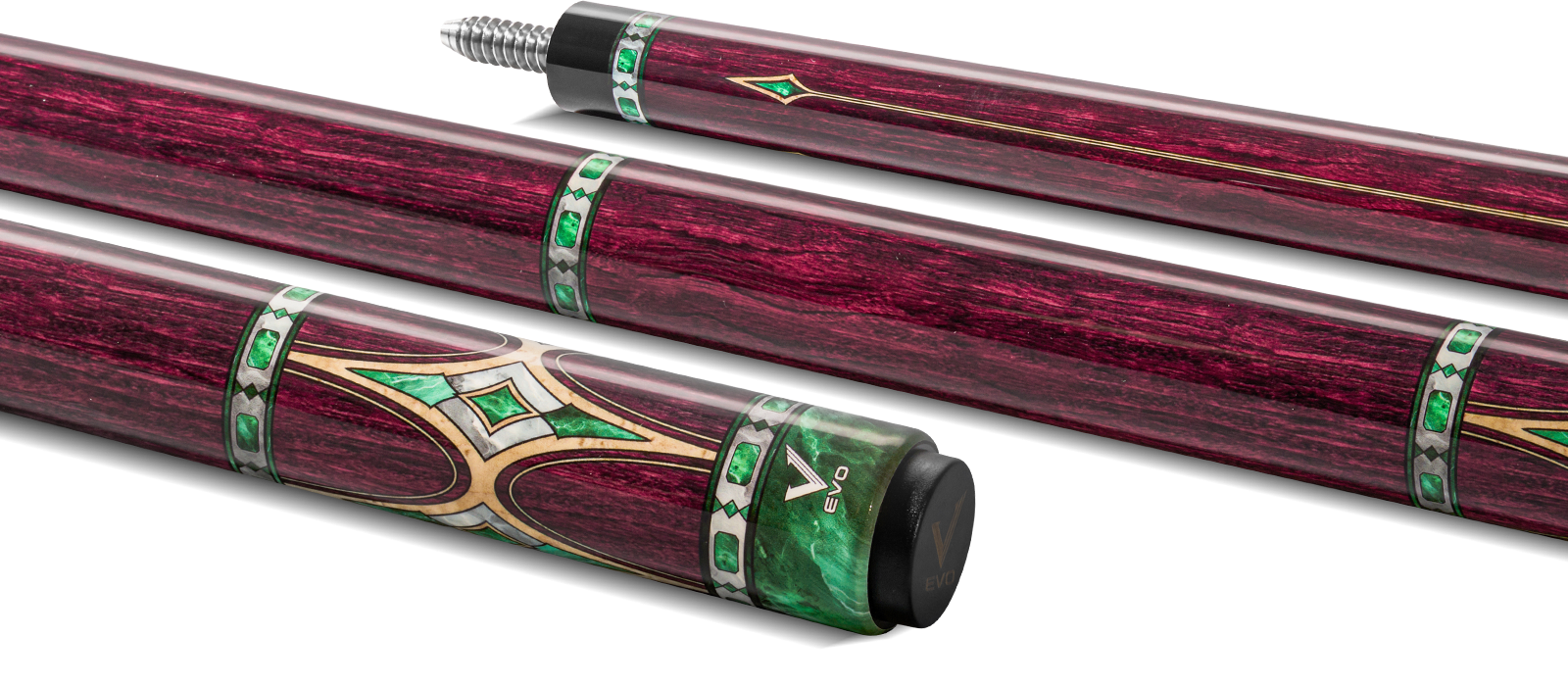 EVO ROYALE POOL CUE - GARNET CREST - Desktop Image