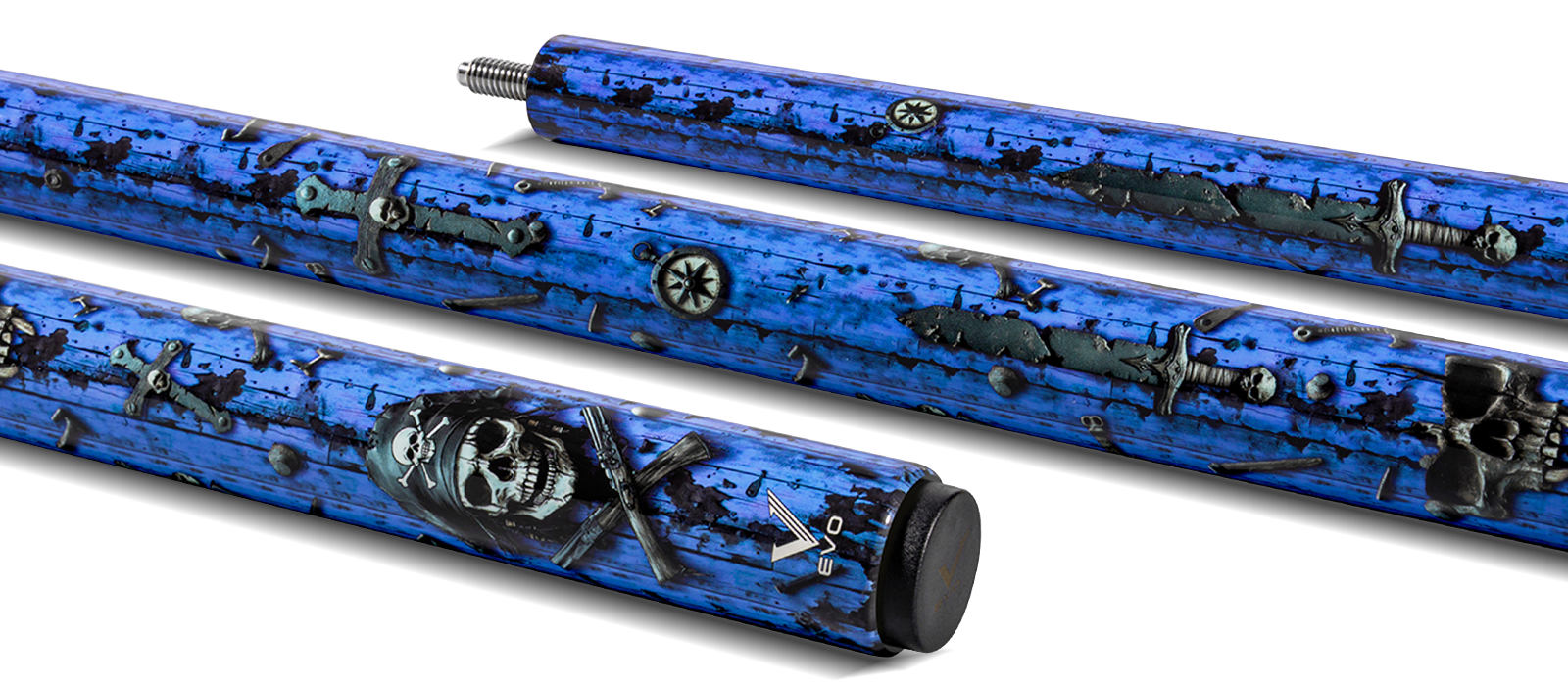 EVO PIRATES POOL CUE - SEA WRATH - Desktop Image