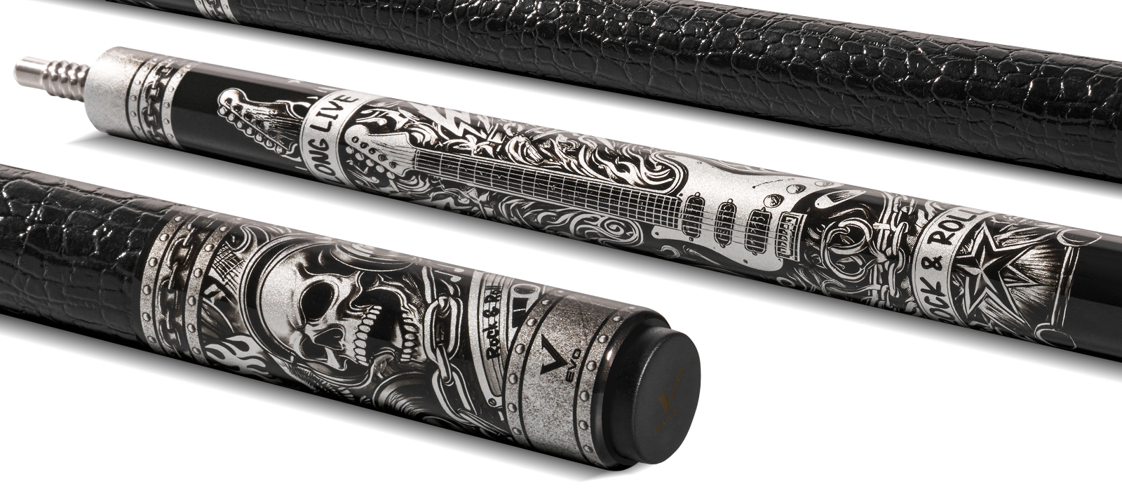 EVO REBEL POOL CUE - BLACK LEATHER WRAP - Desktop Image