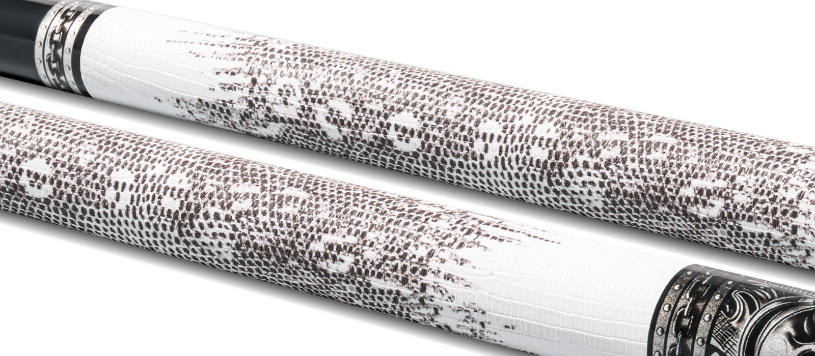 EVO REBEL POOL CUE - WHITE LEATHER WRAP - Desktop Image