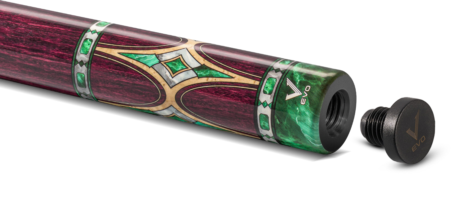 EVO ROYALE POOL CUE - GARNET CREST - Desktop Image