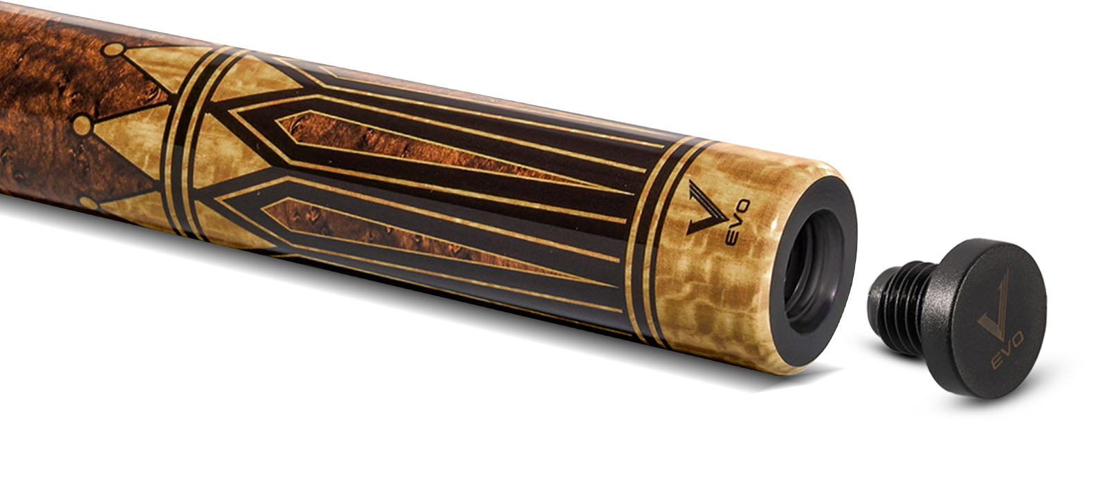 EVO CRYSTAL POOL CUE - UMBER CREST - Desktop Image