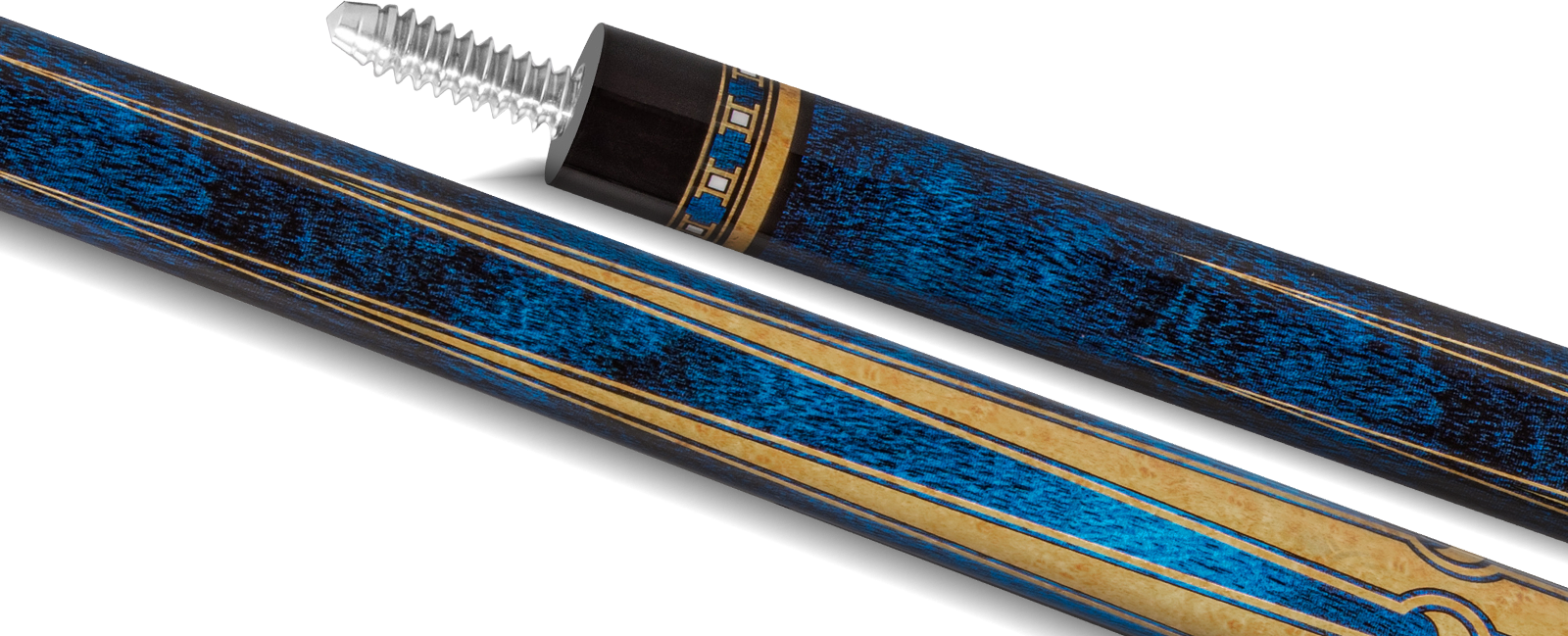EVO LUNA POOL CUE - SAPPHIRE GATE - LEATHER WRAP - Desktop Image