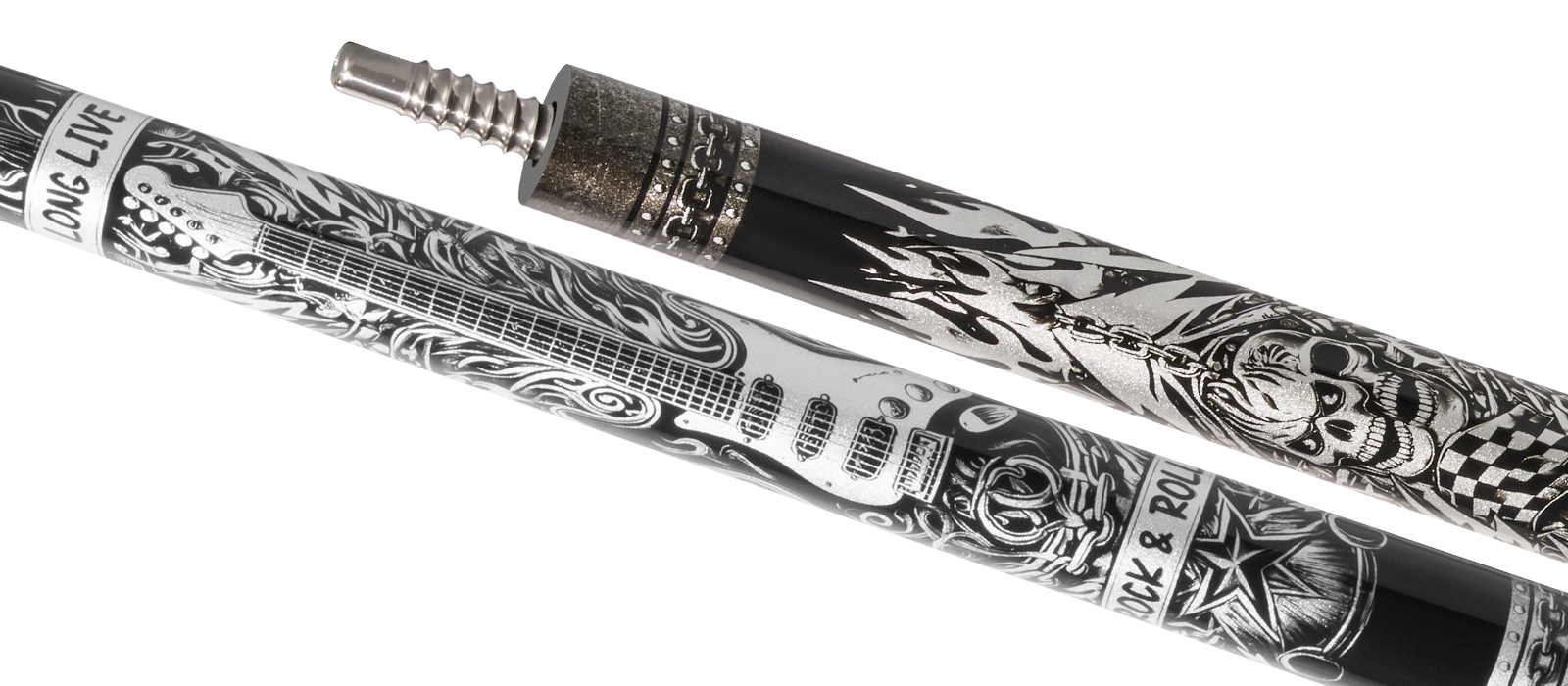 EVO REBEL POOL CUE - BLACK LEATHER WRAP - Desktop Image