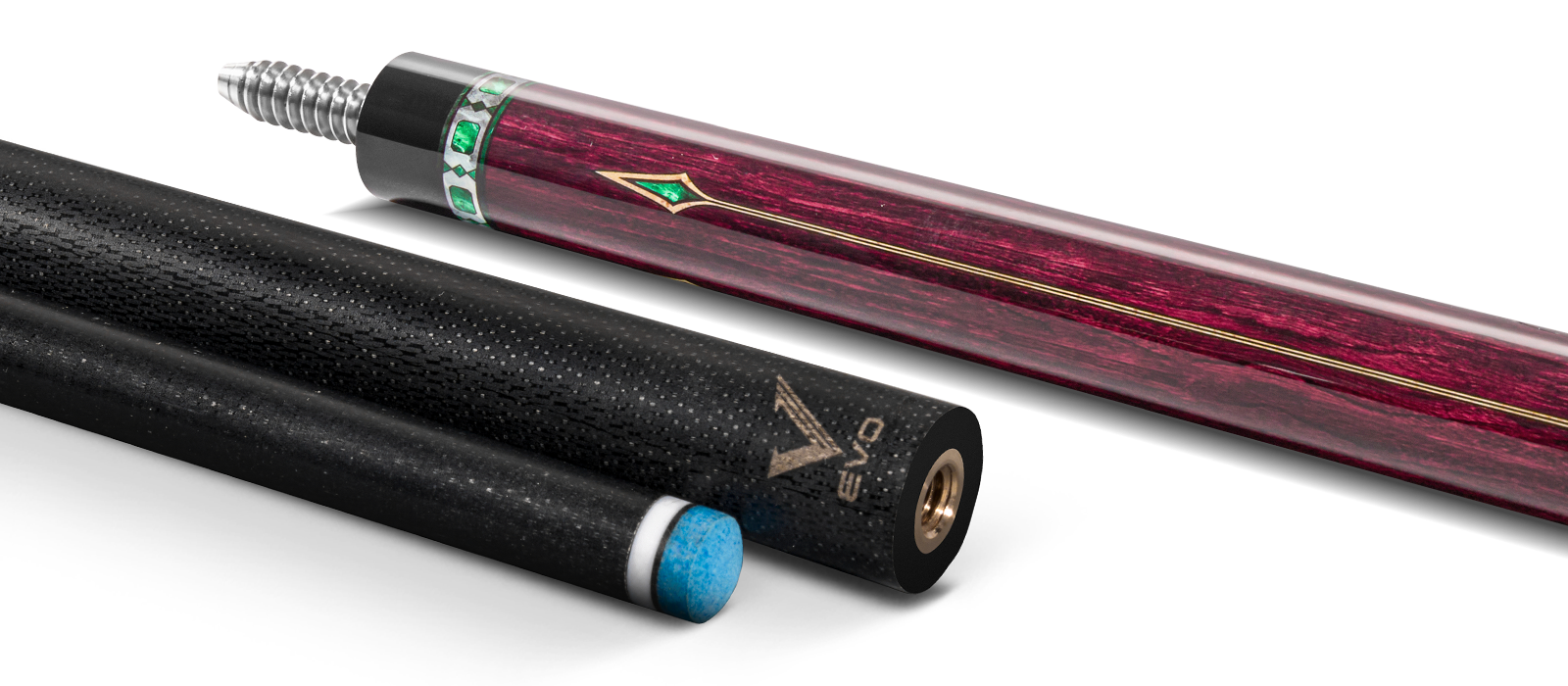 EVO ROYALE POOL CUE - GARNET CREST - Desktop Image