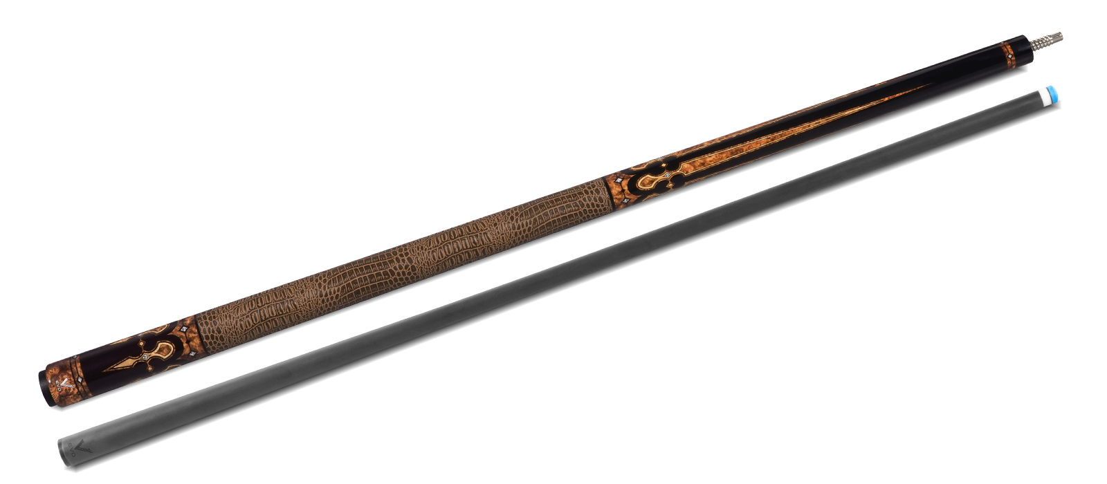 EVO CROWN POOL CUE - MONARCH BLADE - LEATHER WRAP - Desktop Image
