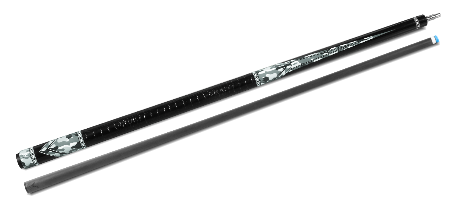 EVO RECON POOL CUE - GHOST - LEATHER WRAP - Desktop Image