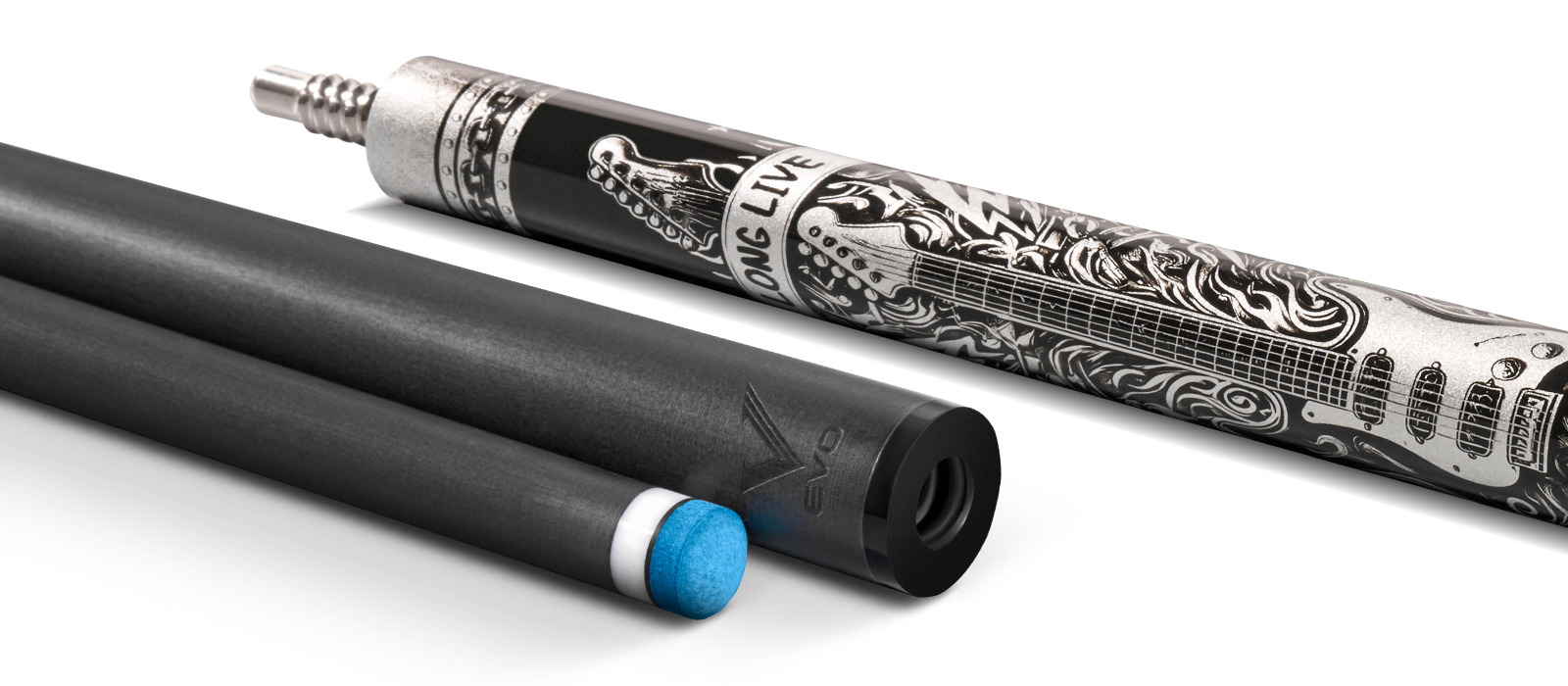 EVO REBEL POOL CUE - BLACK LEATHER WRAP - Desktop Image