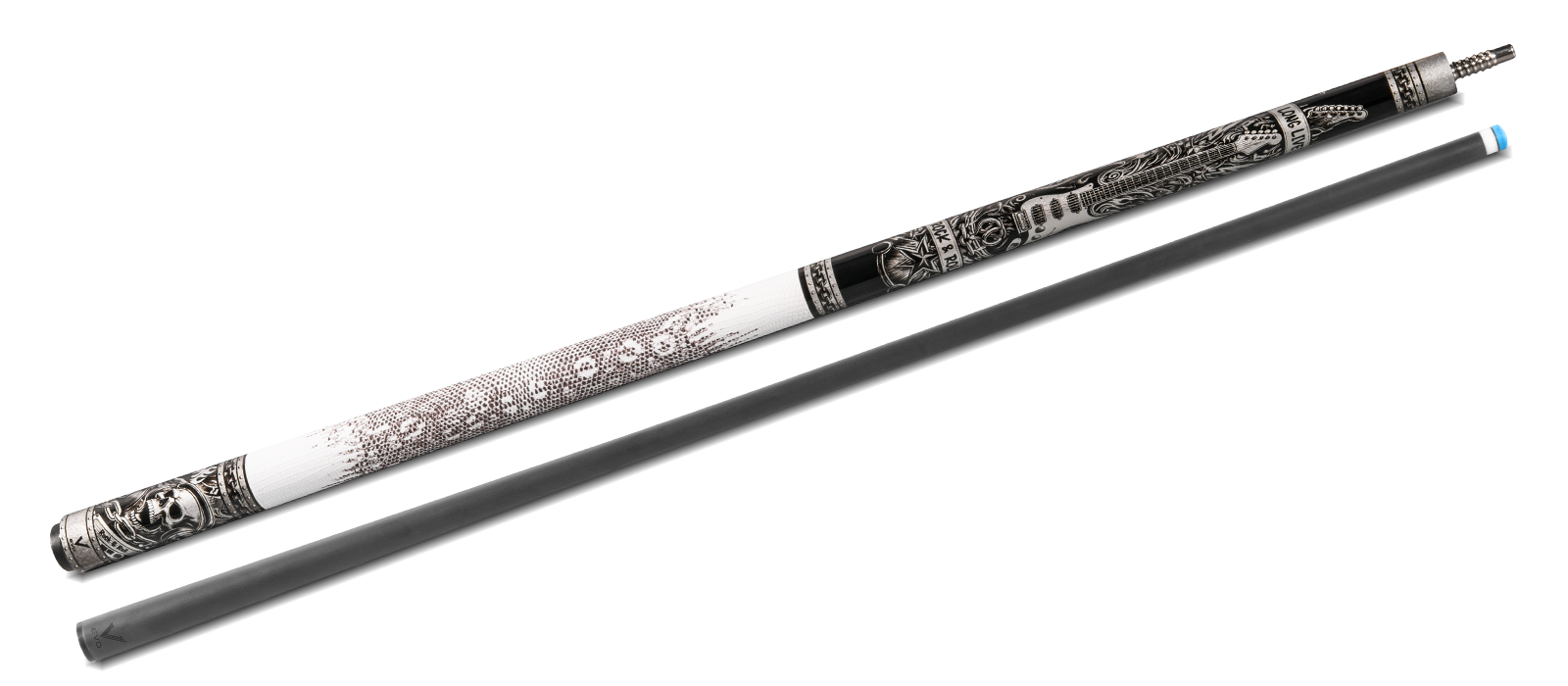 EVO REBEL POOL CUE - WHITE LEATHER WRAP - Desktop Image