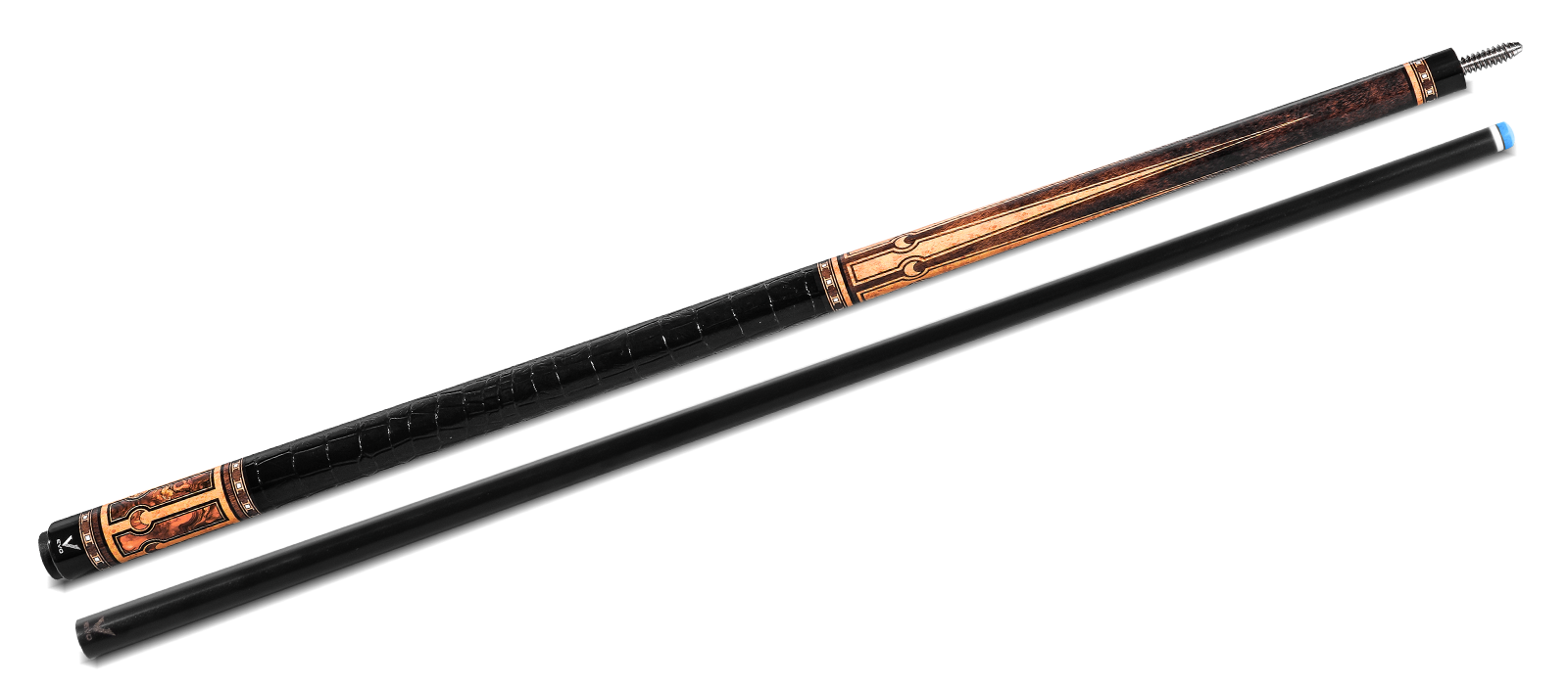 EVO LUNA POOL CUE - GOLDEN CREST - LEATHER WRAP - Desktop Image
