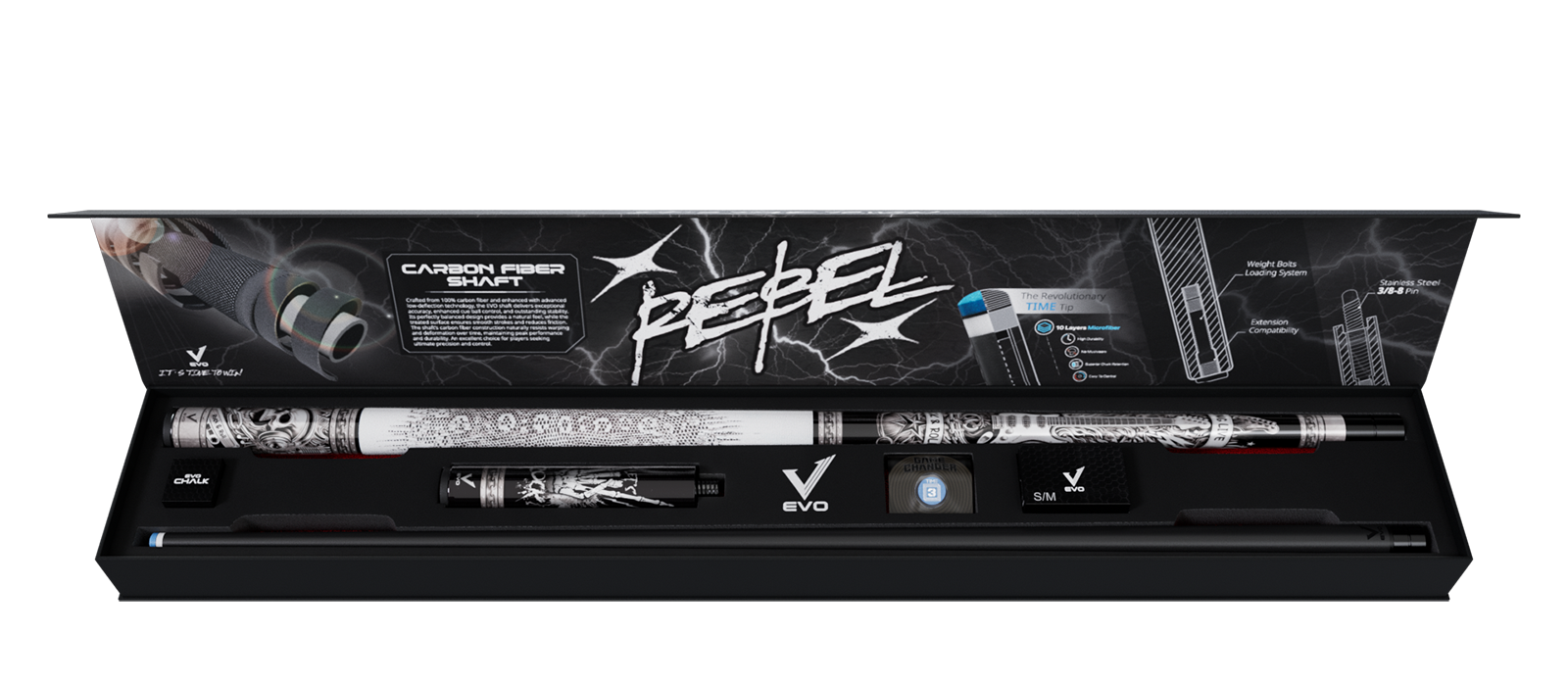 EVO REBEL MAXBING EDITION - WHITE LEATHER WRAP - Combo Open D5