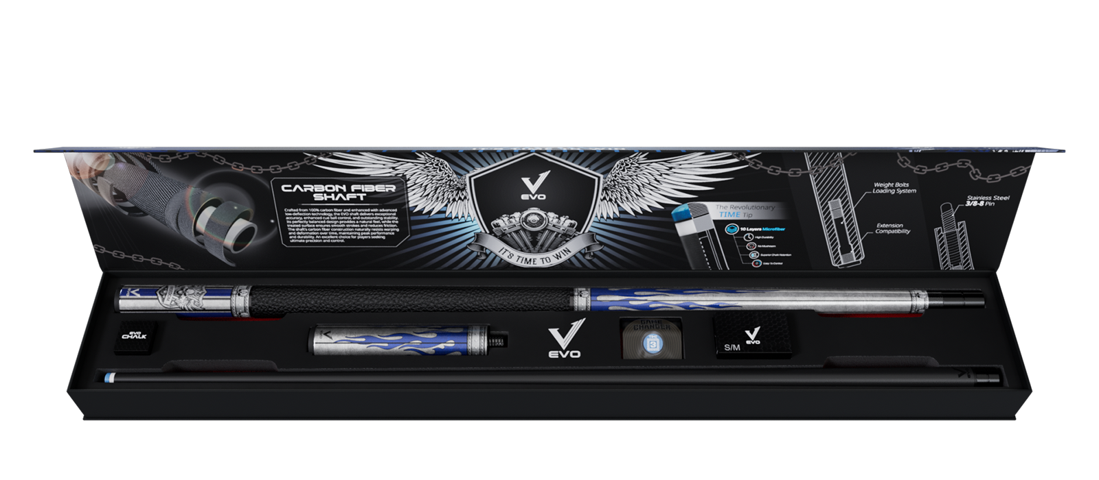 EVO FREEDOM MAXBING EDITION - AZURE FLAME - BLACK LEATHER WRAP - Combo Open D5