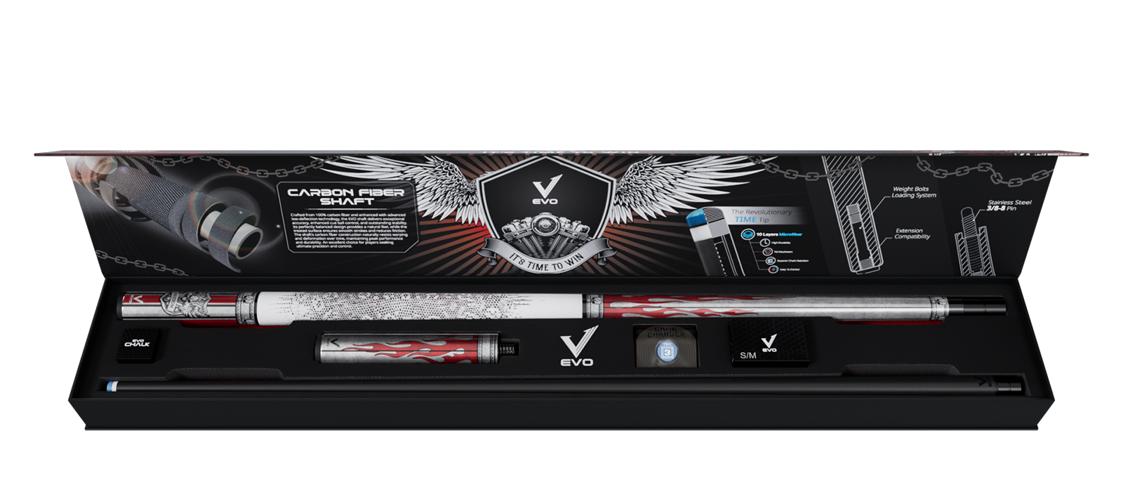 EVO FREEDOM MAXBING EDITION - CRIMSON FLAME - WHITE LEATHER WRAP - Combo Open D5