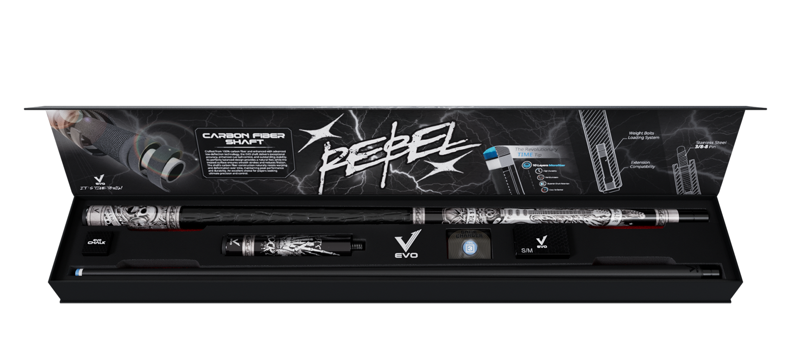 EVO REBEL MAXBING EDITION - BLACK LEATHER WRAP - Combo Open D5