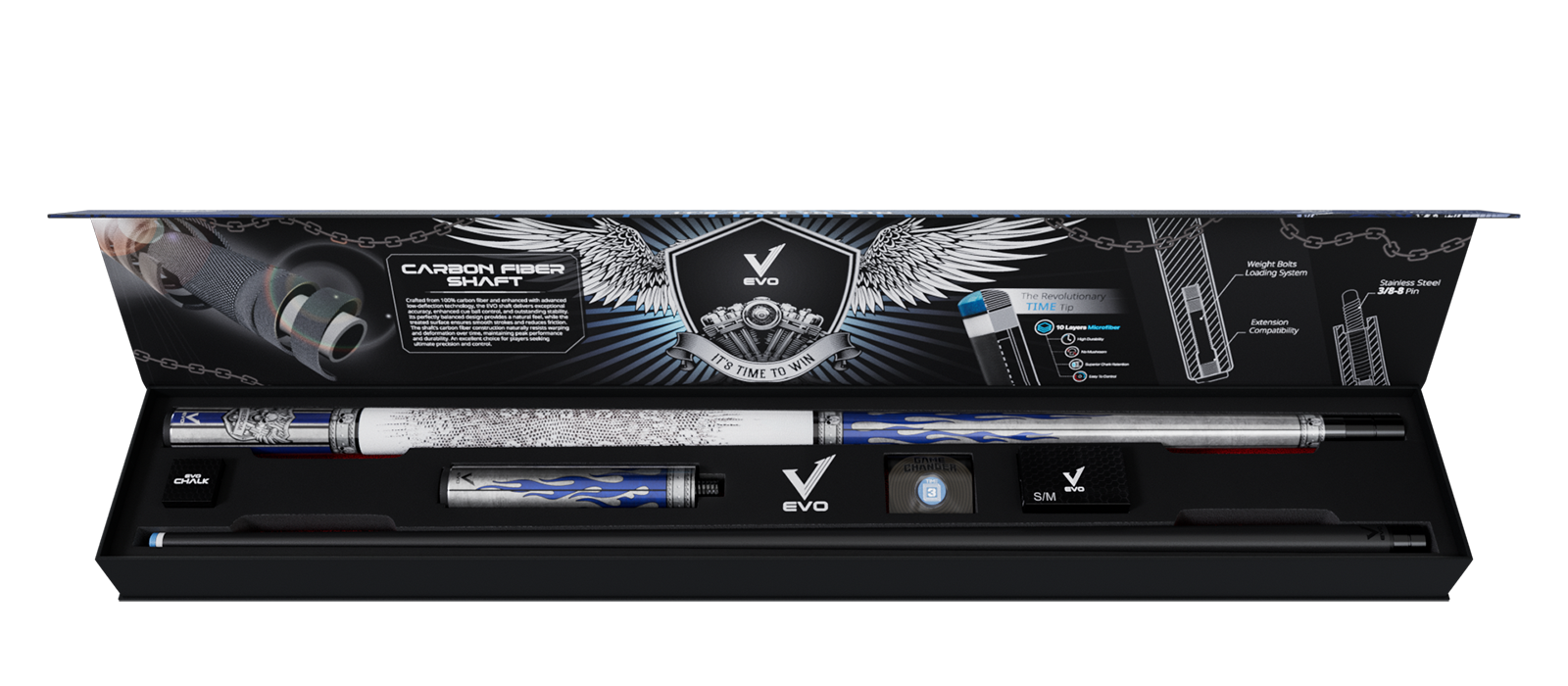 EVO FREEDOM MAXBING EDITION - AZURE FLAME - WHITE LEATHER WRAP - Combo Open D5