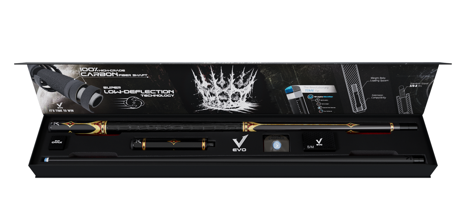 EVO CROWN MAXBING EDITION - ROYAL BLACK - BLACK LEATHER WRAP - Combo Open D5