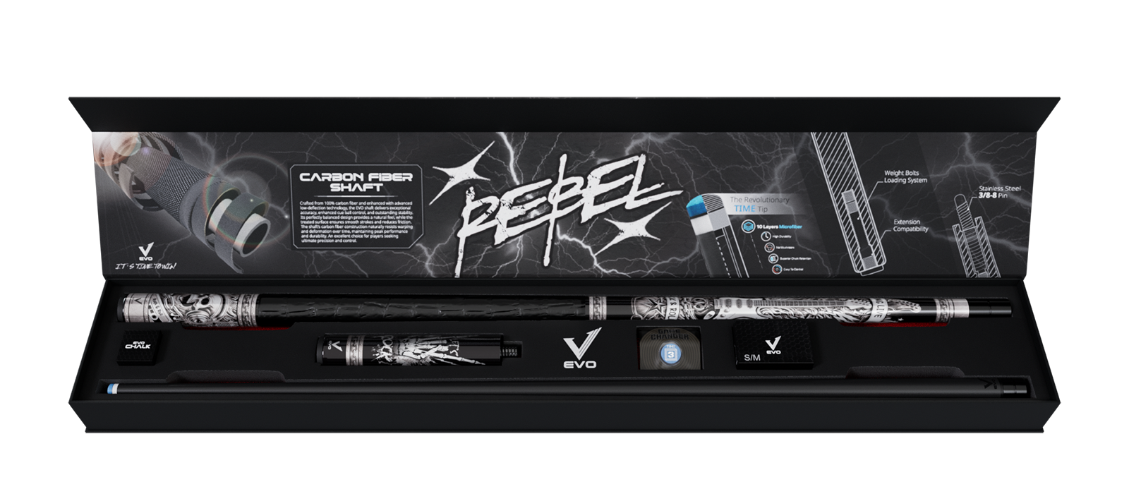 EVO REBEL MAXBING EDITION - BLACK LEATHER WRAP - Combo Open D6