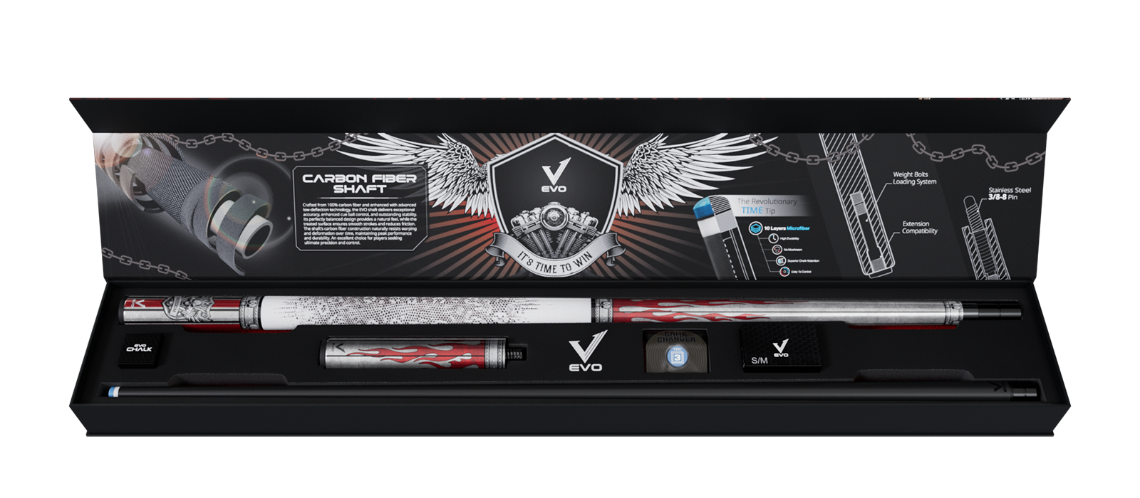EVO FREEDOM MAXBING EDITION - CRIMSON FLAME - WHITE LEATHER WRAP - Combo Open D6