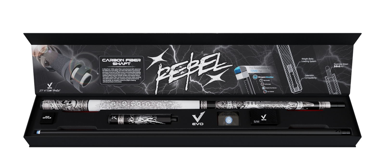 EVO REBEL MAXBING EDITION - WHITE LEATHER WRAP - Combo Open D6
