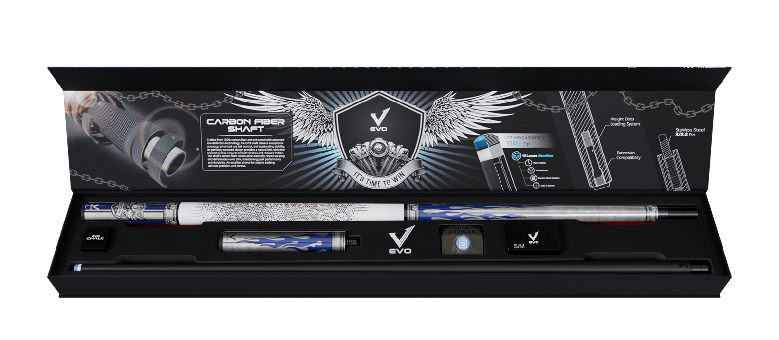 EVO FREEDOM MAXBING EDITION - AZURE FLAME - WHITE LEATHER WRAP - Combo Open D6