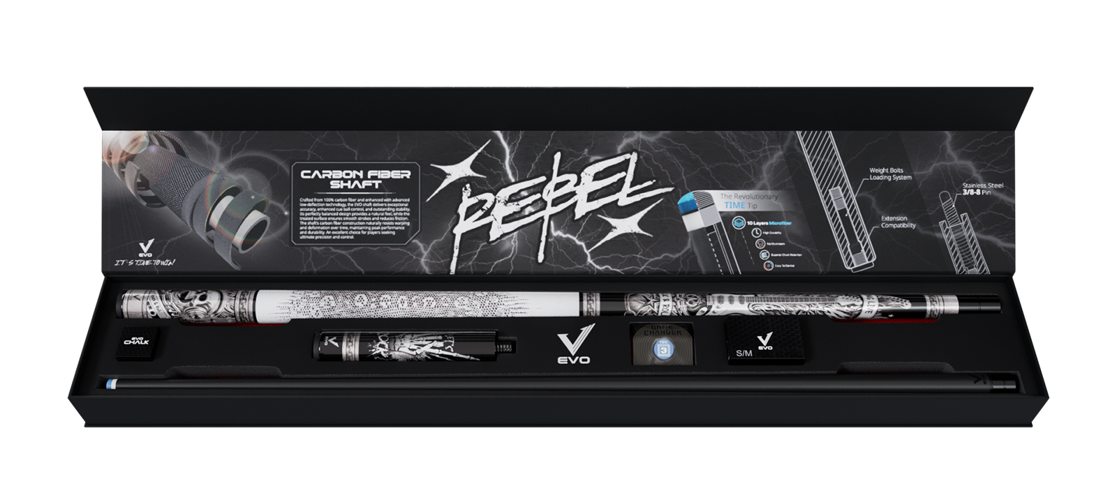 EVO REBEL MAXBING EDITION - WHITE LEATHER WRAP - Combo Open D7