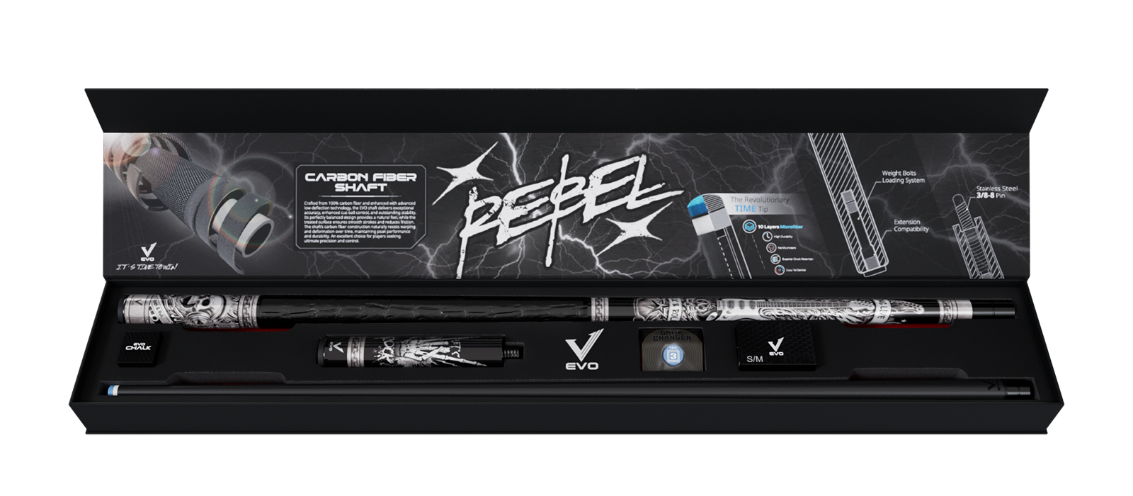 EVO REBEL MAXBING EDITION - BLACK LEATHER WRAP - Combo Open D7