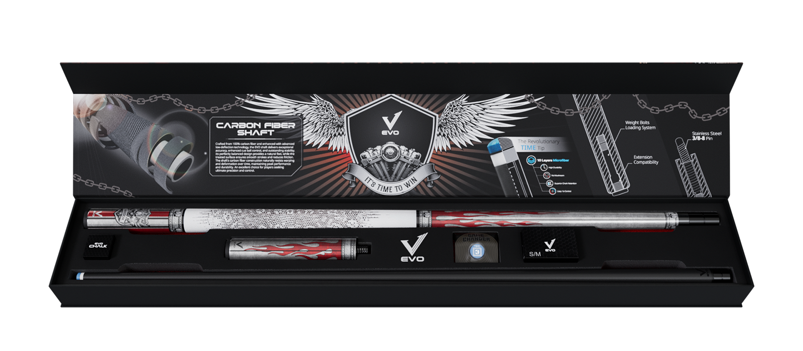 EVO FREEDOM MAXBING EDITION - CRIMSON FLAME - WHITE LEATHER WRAP - Combo Open D7
