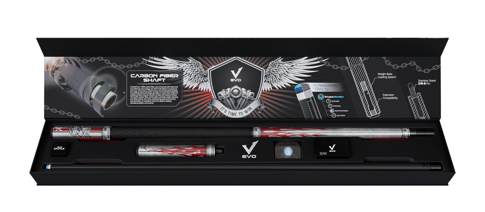 EVO FREEDOM MAXBING EDITION - CRIMSON FLAME - BLACK LEATHER WRAP - Combo Open D7