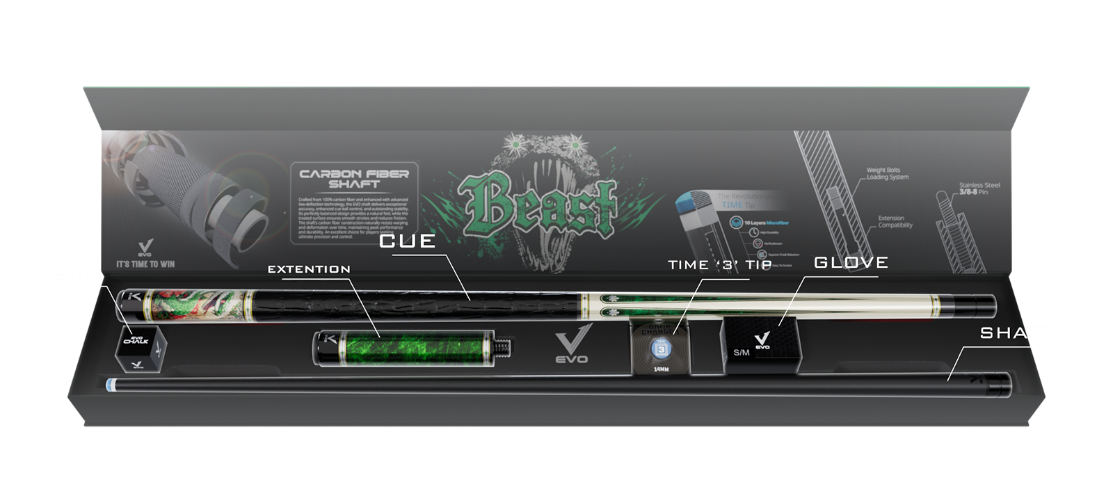 EVO BEAST MAXBING EDITION - EMERALD COBRA - Combo Open D8