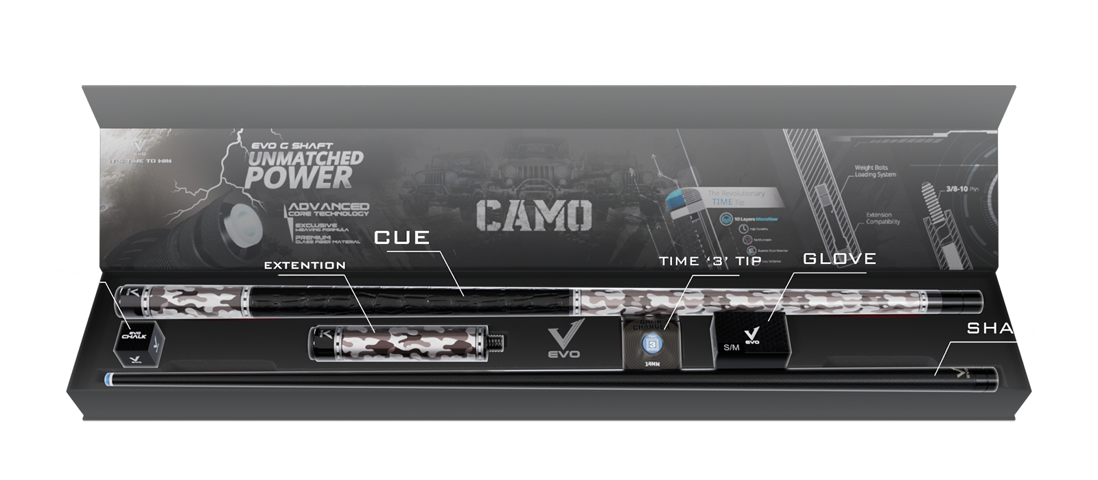 EVO CAMO MAXBING EDITION - GHOST - Combo Open D8