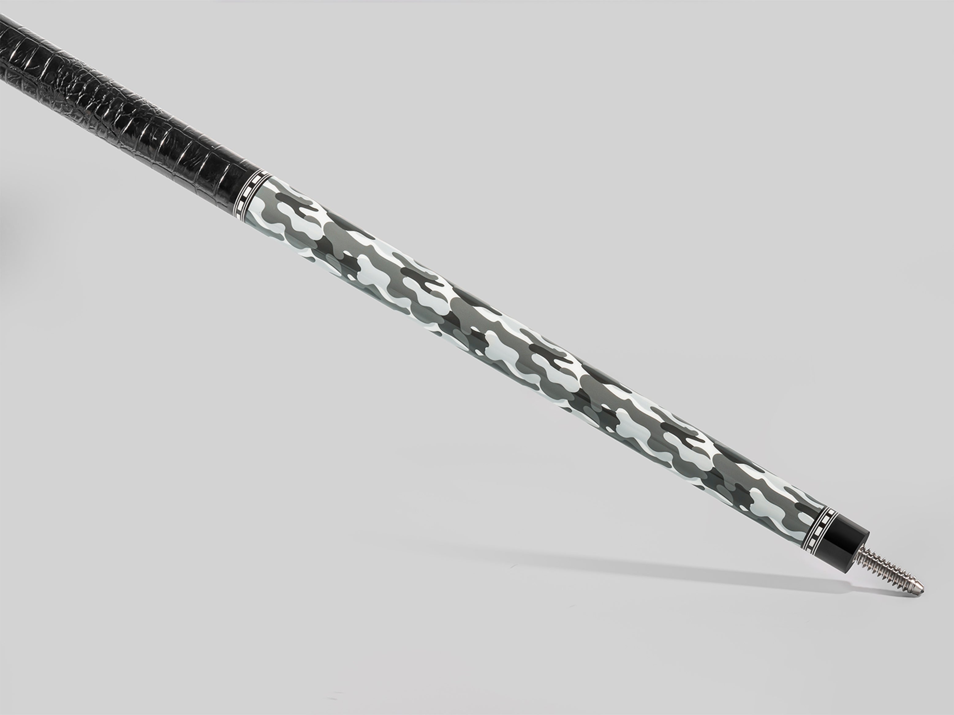 EVO CAMO POOL CUE - GHOST - SYNTHETIC LEATHER WRAP