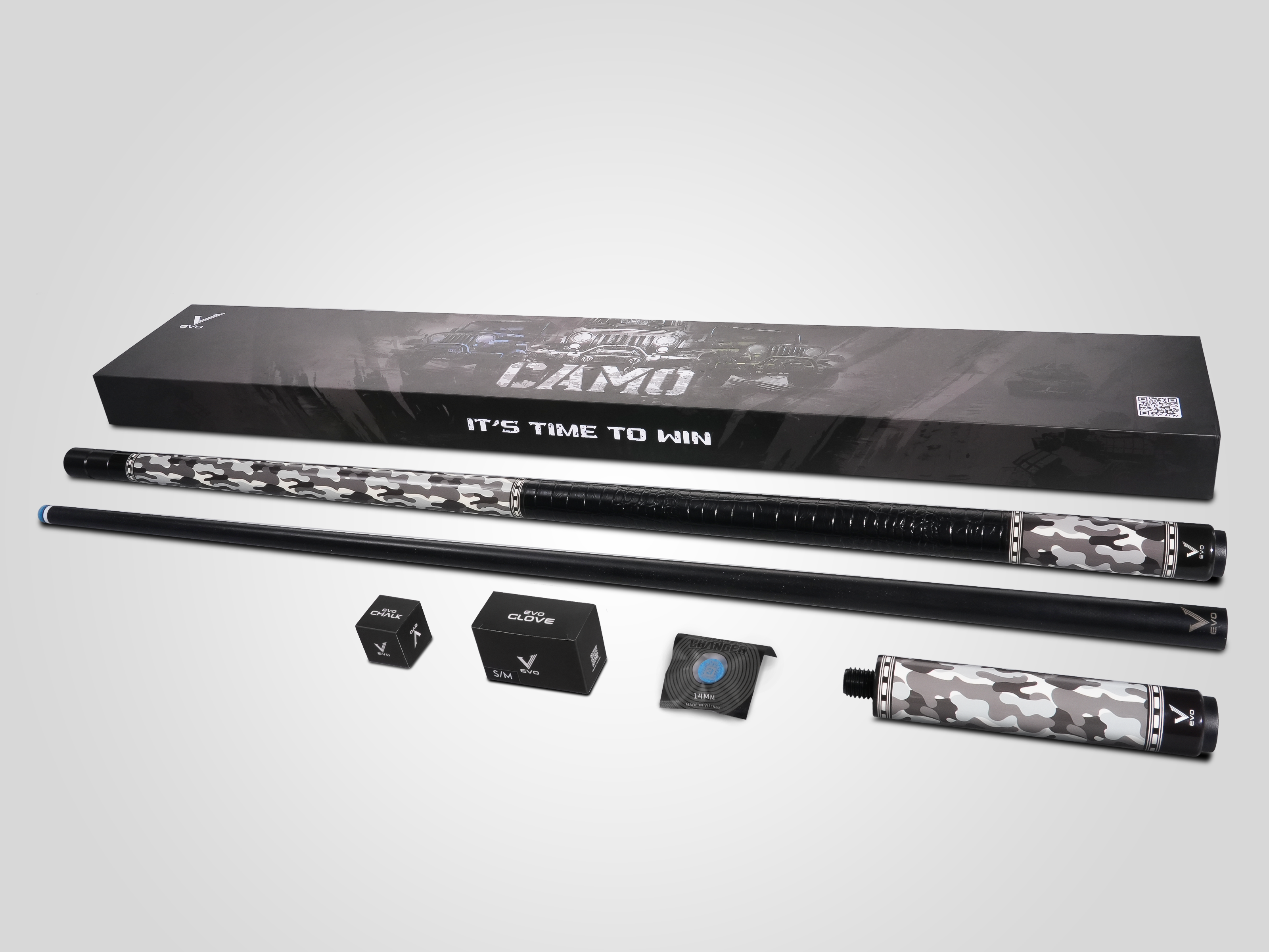 EVO COMBO MAXBING CAMO POOL CUE - GHOST