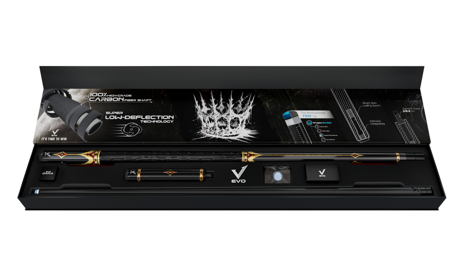 EVO CROWN MAXBING EDITION - ROYAL BLACK - BLACK LEATHER WRAP - Desktop Image