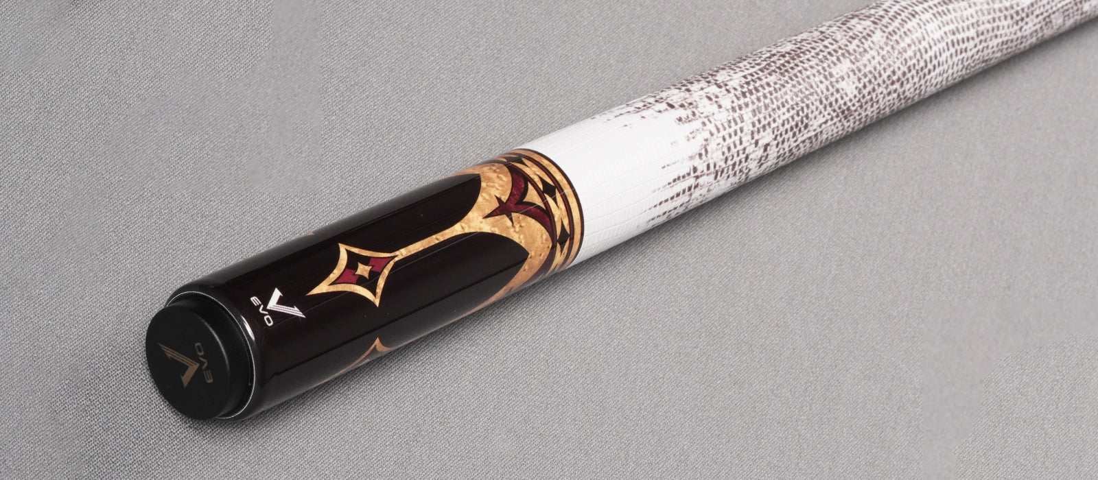 EVO CROWN MAXBING EDITION - ROYAL BLACK - WHITE LEATHER WRAP - Desktop Image