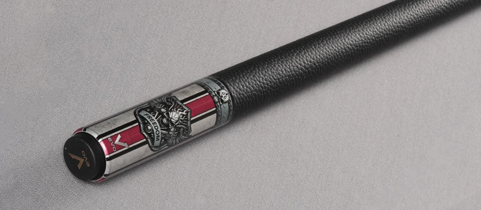 EVO FREEDOM MAXBING EDITION - CRIMSON FLAME - BLACK LEATHER WRAP - Desktop Image
