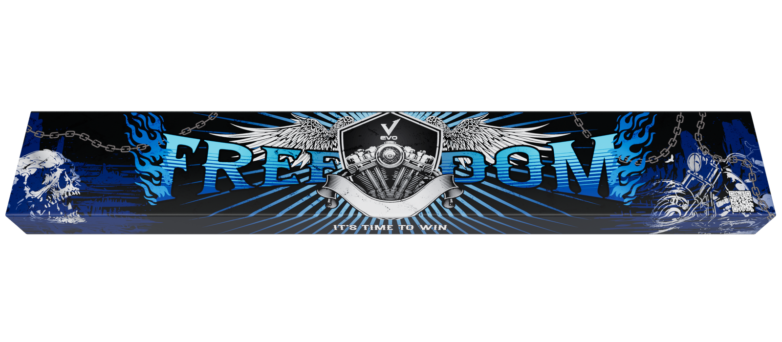 EVO FREEDOM MAXBING EDITION - AZURE FLAME - BLACK LEATHER WRAP - Desktop Image