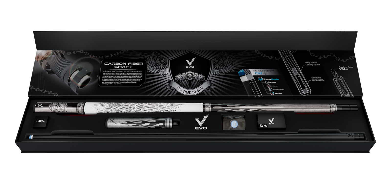 EVO FREEDOM MAXBING EDITION - SHADOW FLAME - WHITE LEATHER WRAP - Desktop Image