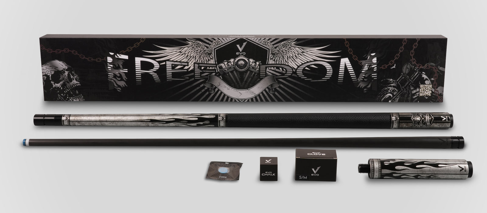 EVO FREEDOM MAXBING EDITION - SHADOW FLAME - BLACK LEATHER WRAP - Desktop Image