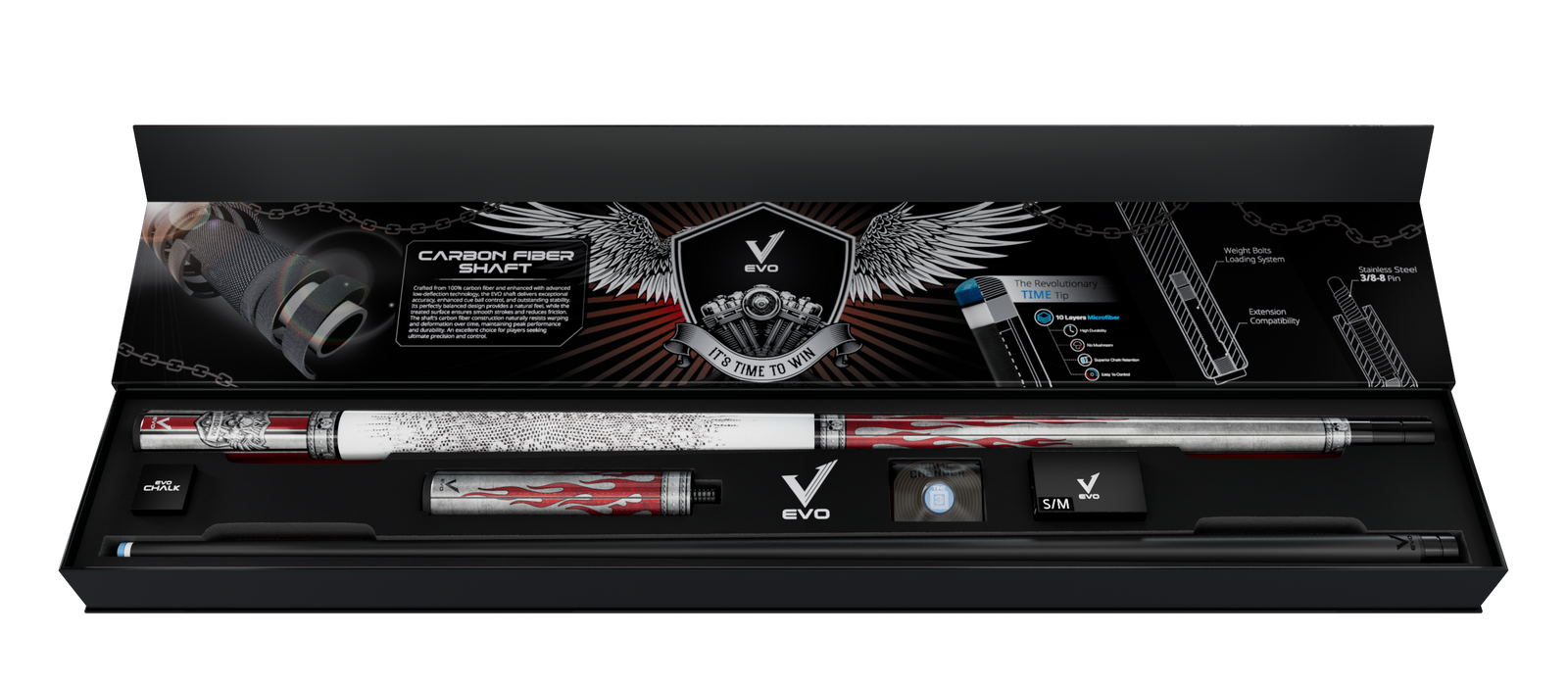 EVO FREEDOM MAXBING EDITION - CRIMSON FLAME - WHITE LEATHER WRAP - Desktop Image
