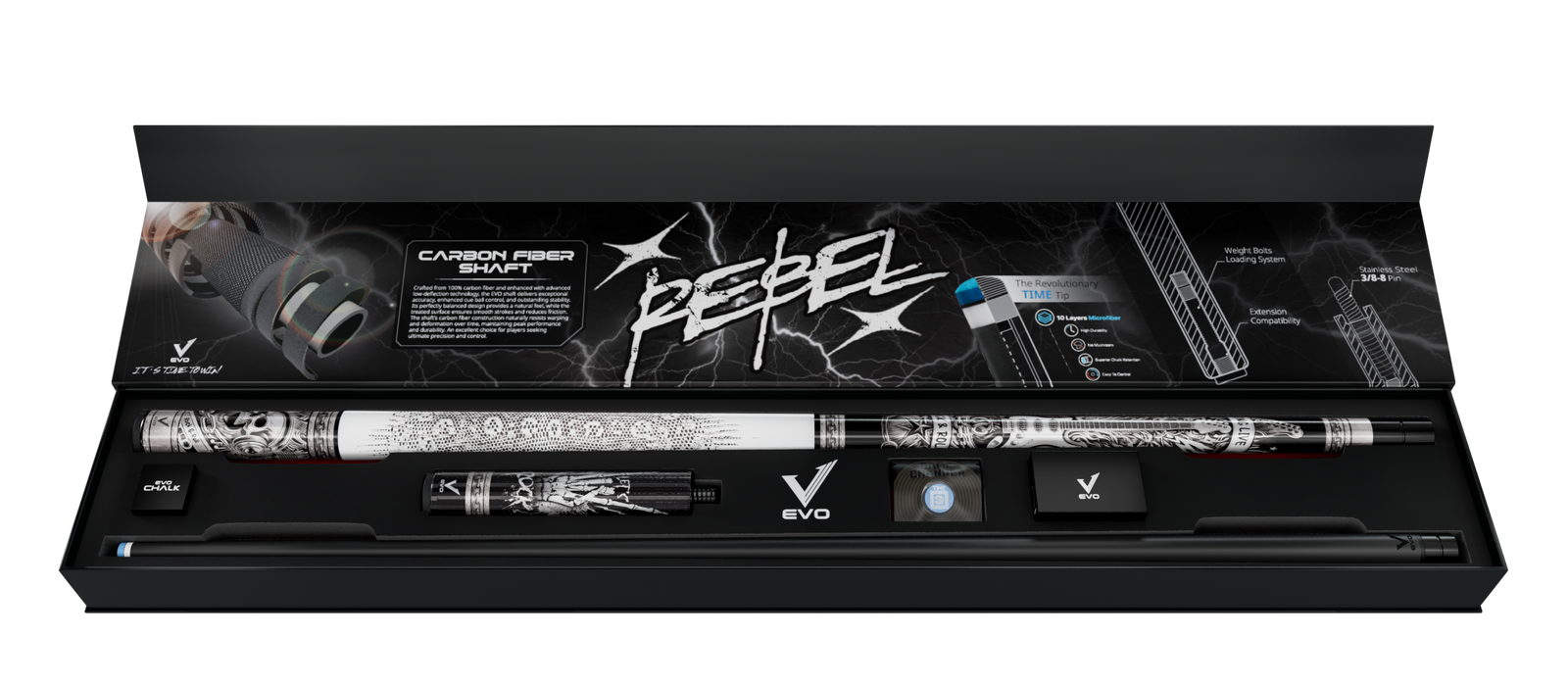 EVO REBEL MAXBING EDITION - WHITE LEATHER WRAP - Desktop Image