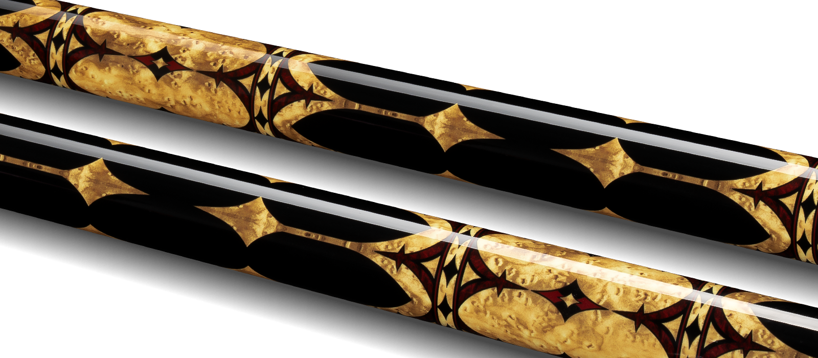 EVO CROWN CAROM CUE - ROYAL BLACK - Desktop Image