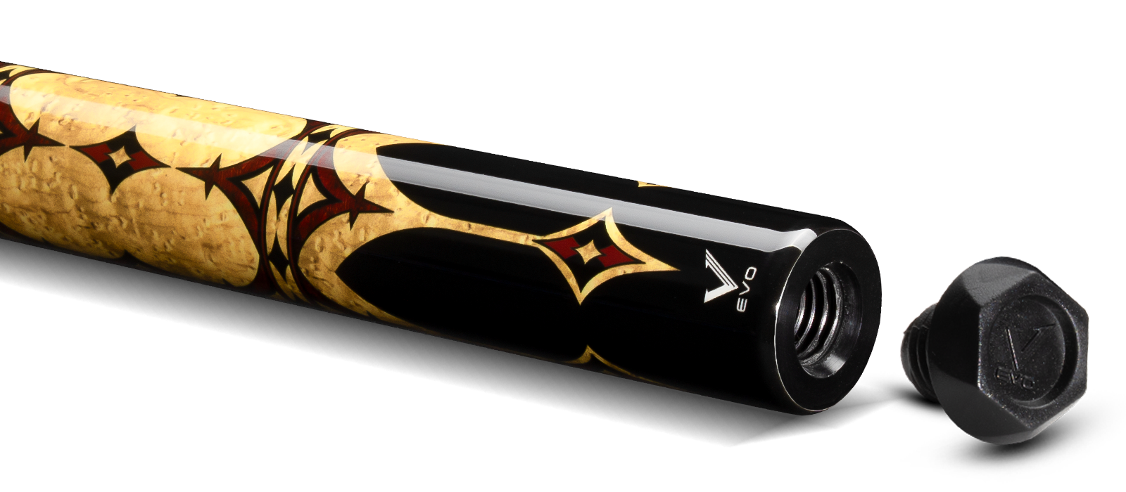 EVO CROWN CAROM CUE - ROYAL BLACK - Desktop Image