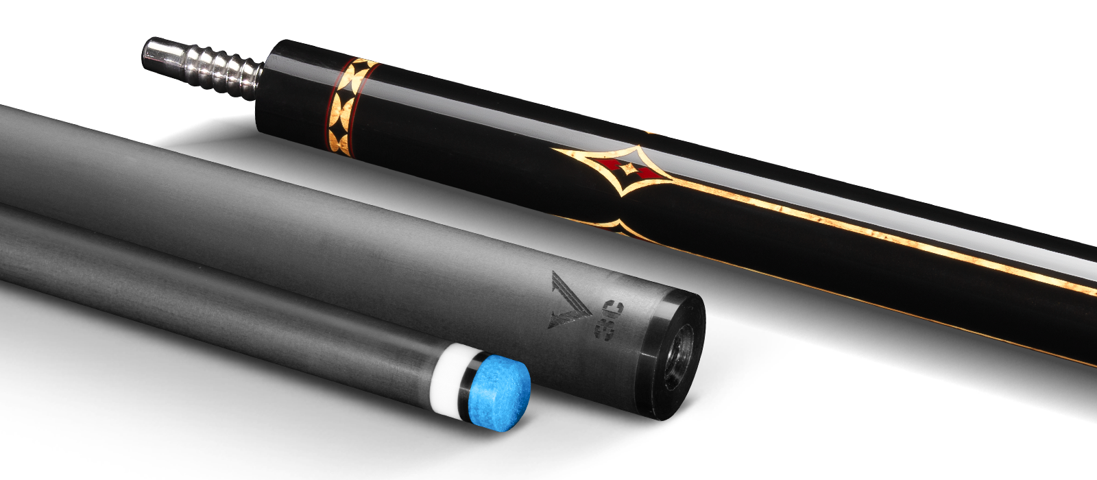 EVO CROWN CAROM CUE - ROYAL BLACK - Desktop Image