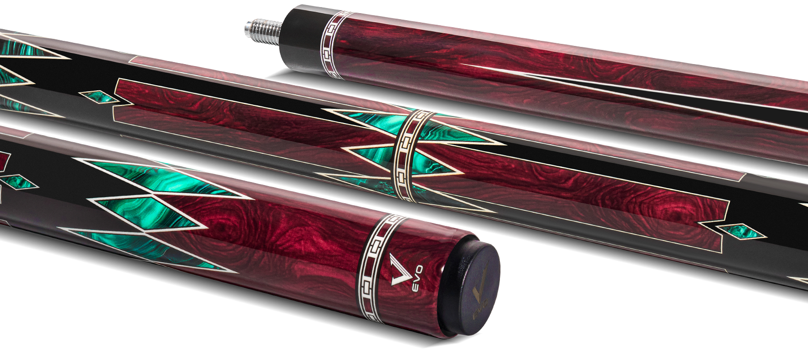EVO MEG POOL CUE - CRIMSON JAW - Desktop Image