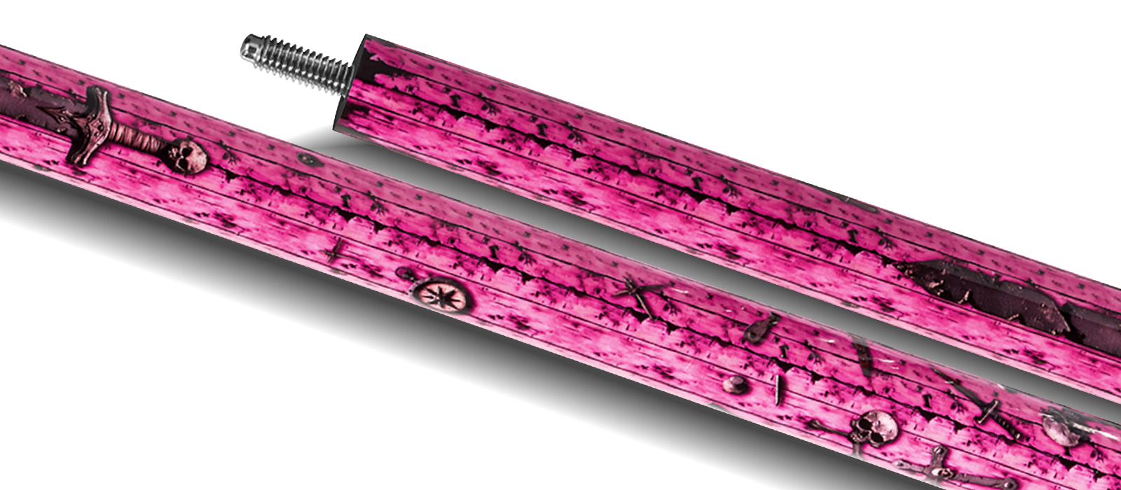 EVO PIRATES POOL CUE - ROSE RAID - Desktop Image
